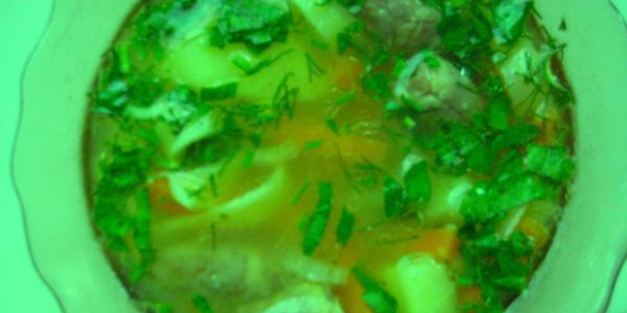 суп с куриными сердечками