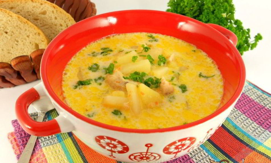 Рецепт суп с курицей и плавленным сыром в мультиварке