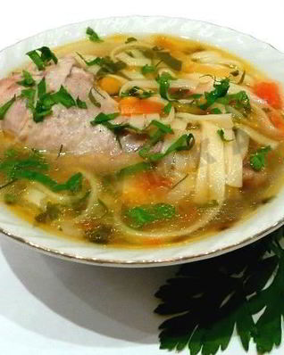 Суп с лапшой в мультиварке