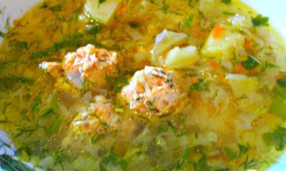 Рецепт суп с молодой капустой и куриными тефтельками