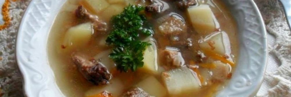 Суп с мясом в мультиварке