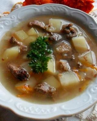 Суп с мясом в мультиварке