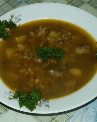 Суп с печенью