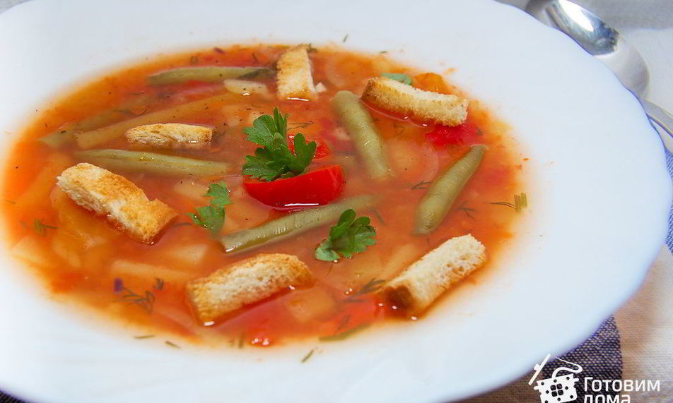 Рецепт суп с рисом и болгарским перцем