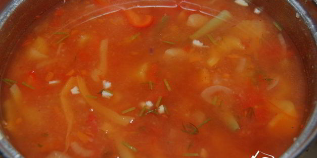 суп с рисом и болгарским перцем