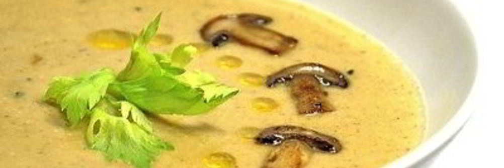 Суп с сыром и грибами