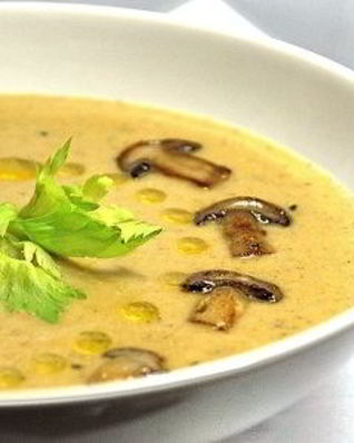 Суп с сыром и грибами