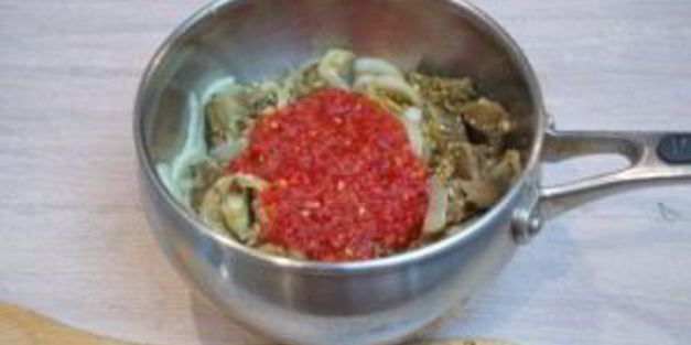 суп с запеченными баклажанами