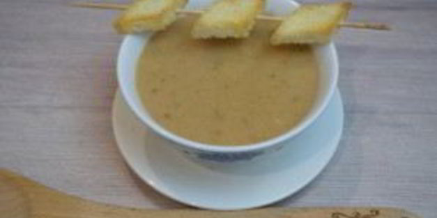 суп с запеченными баклажанами