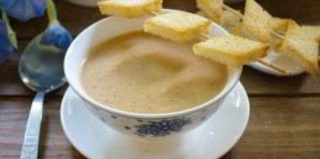 суп с запеченными баклажанами