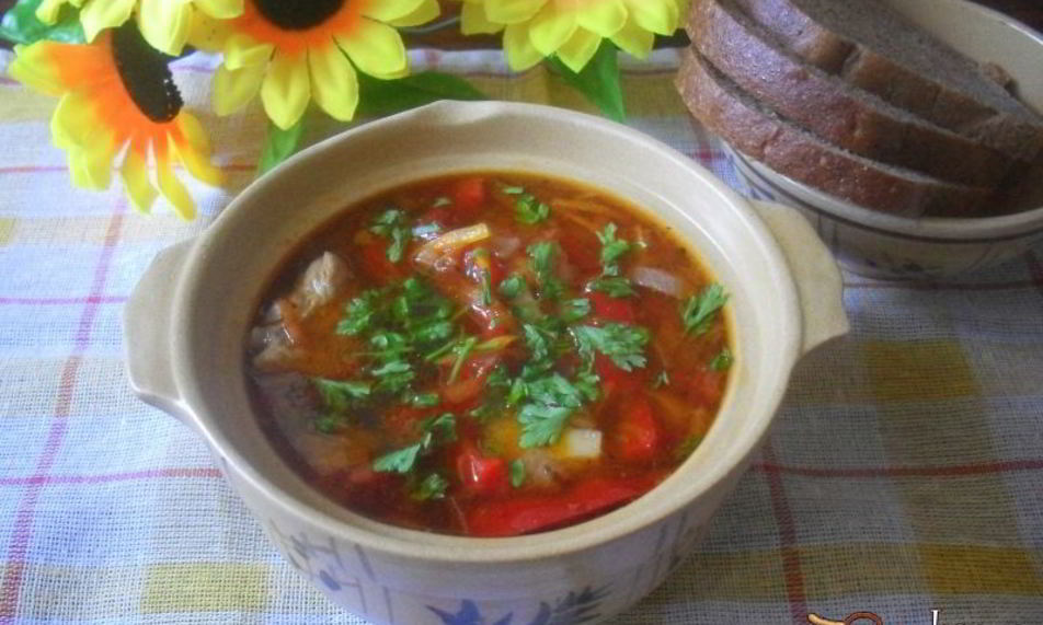 Рецепт суп со свиными хрящиками и болгарским перцем