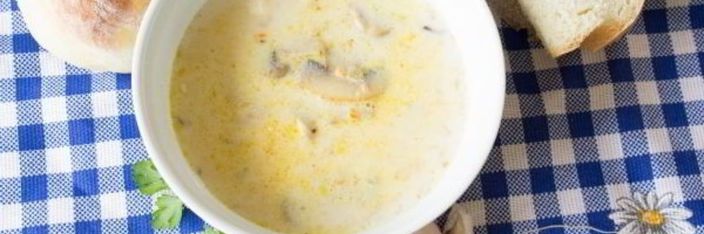 Сырный суп с шампиньонами