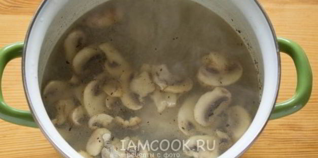 сырный суп с шампиньонами