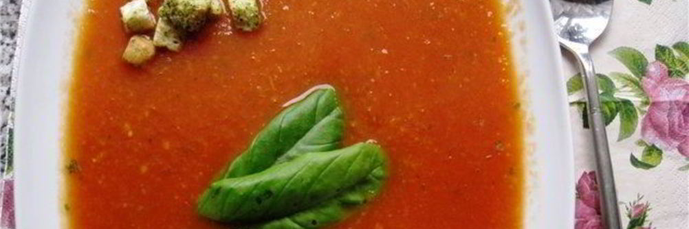 Томатный суп с грибами