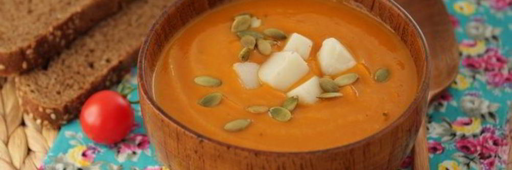 Тыквенный суп с томатами