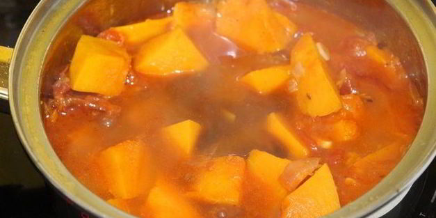 тыквенный суп с томатами