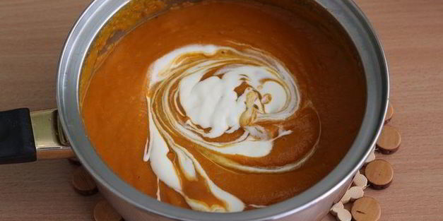 тыквенный суп с томатами