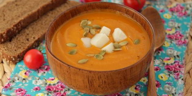 тыквенный суп с томатами
