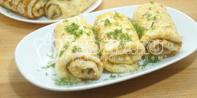 ажурные блины с фаршем