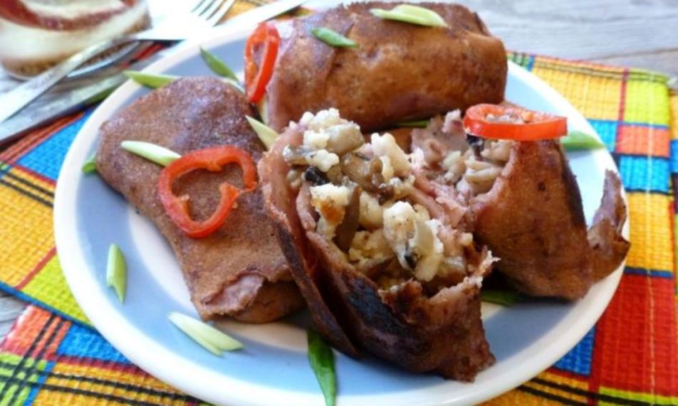 Рецепт блинчики, фаршированные щукой и вешенками