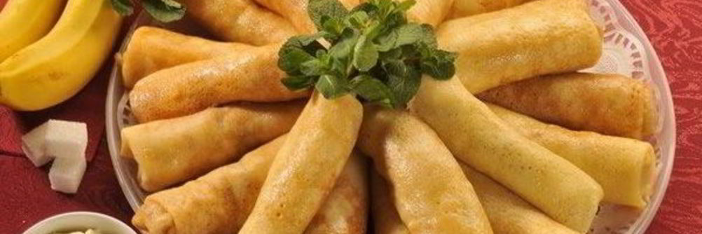 Блинчики с банановой начинкой