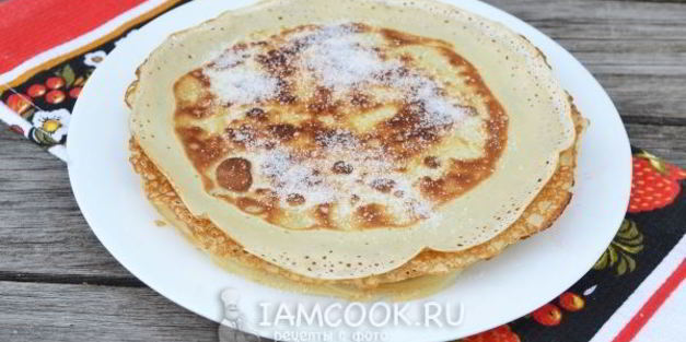 блинчики с клубникой