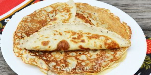 блинчики с клубникой