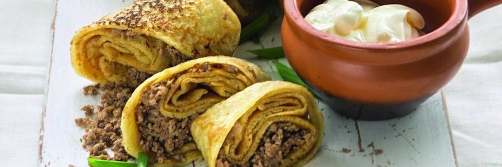 Блинчики с мясом