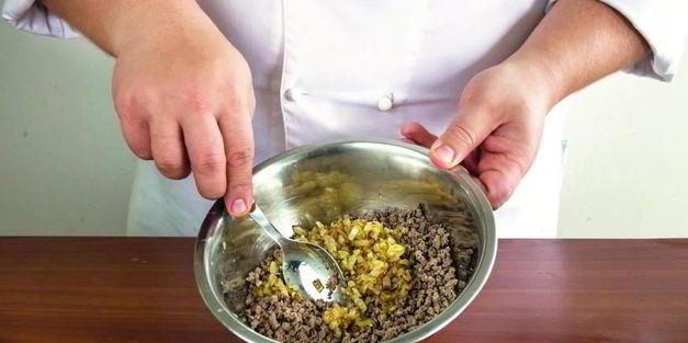 блинчики с мясом