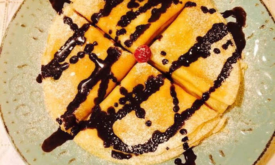 Рецепт блинчиков с шоколадного глазурью