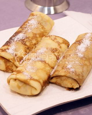 Блинчики с творогом и изюмом