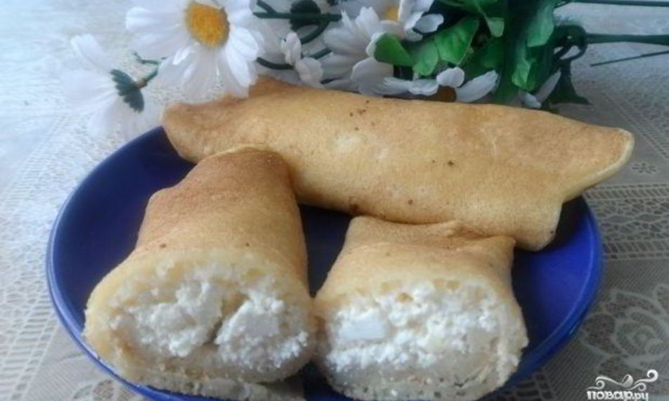 Рецепт блинчики с творогом в мультиварке