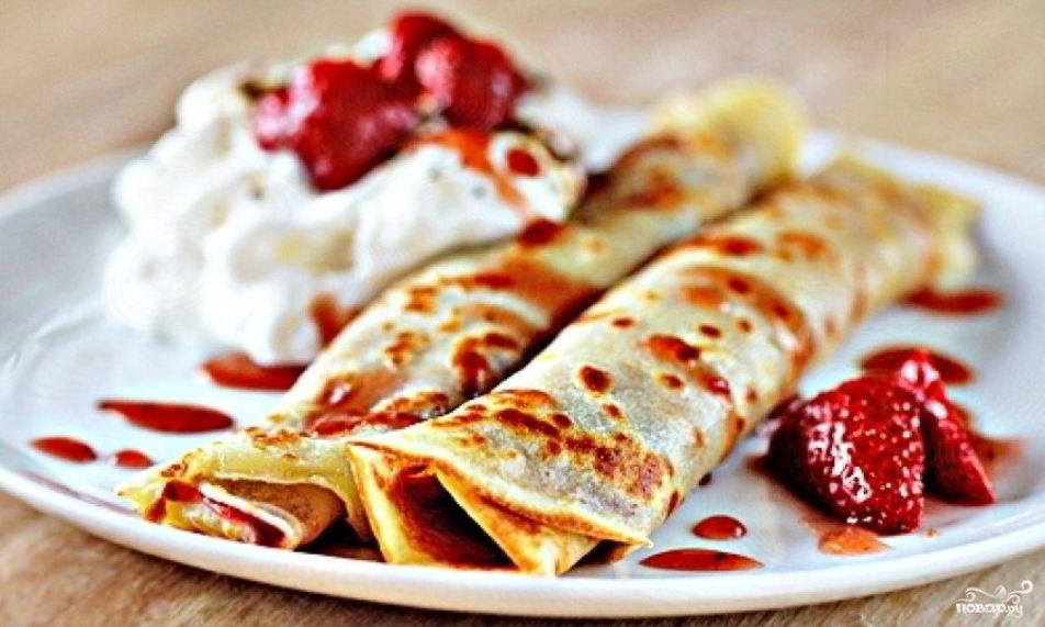 Рецепт блинчики с вареньем