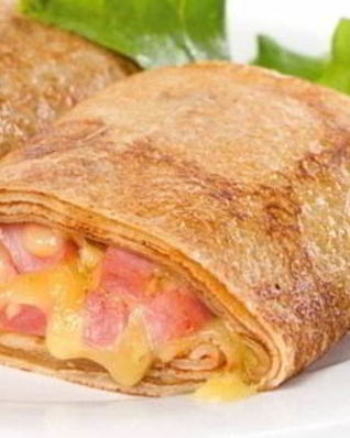 Блинчики с ветчиной и сыром