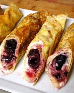 Блинчики с вишней