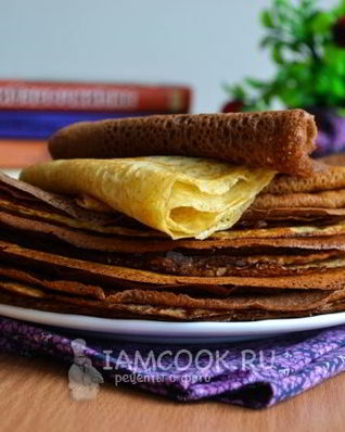 Блины из теста на молоке с яйцами