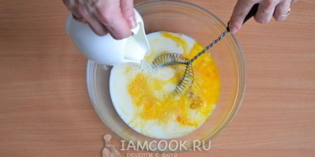 блины из теста на молоке с яйцами
