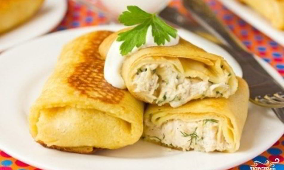 Рецепт блины конвертом