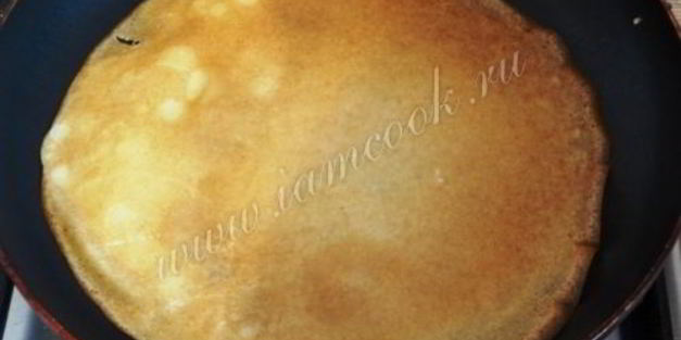 блины на минеральной воде