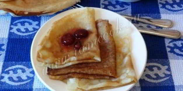 блины на минеральной воде