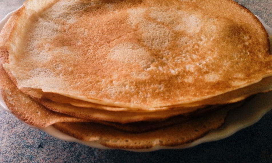 Рецепт блины на молоке и кипятке