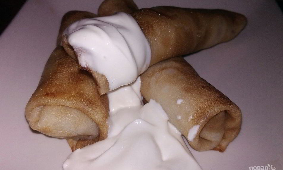 Рецепт блины на молоке с мясом