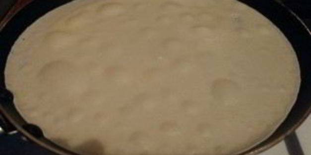 блины на молоке с мясом