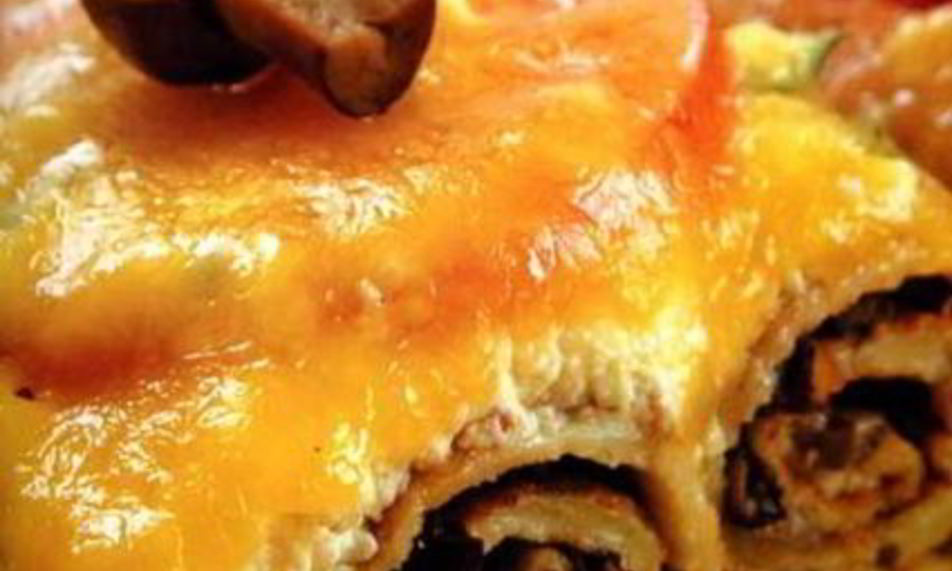 Рецепт блины с грибами, запеченные c творогом и сыром