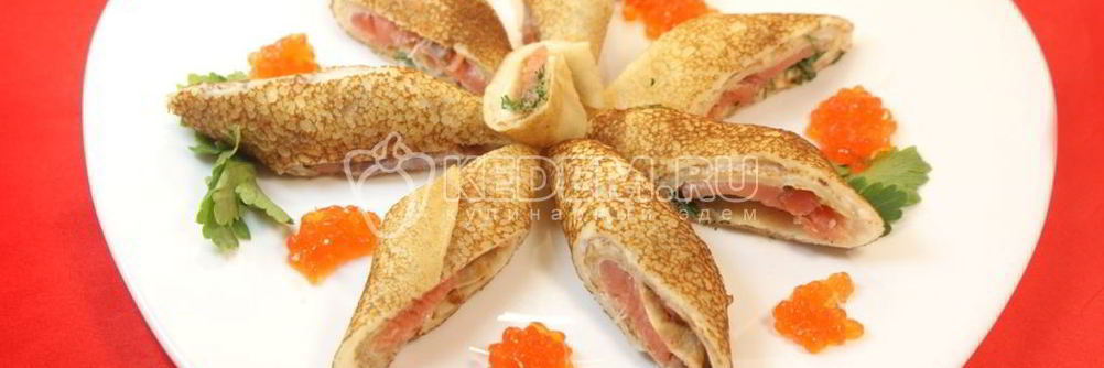 Блины с лососем