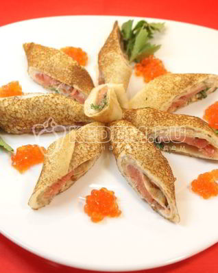 Блины с лососем