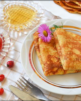 Блины с морковью