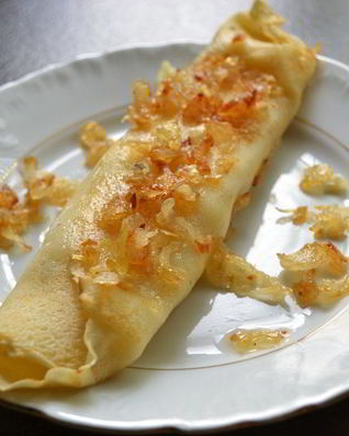 Блины с печеночной начинкой