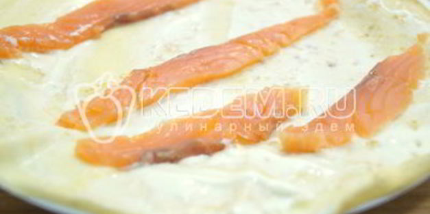 блины с семгой и сыром