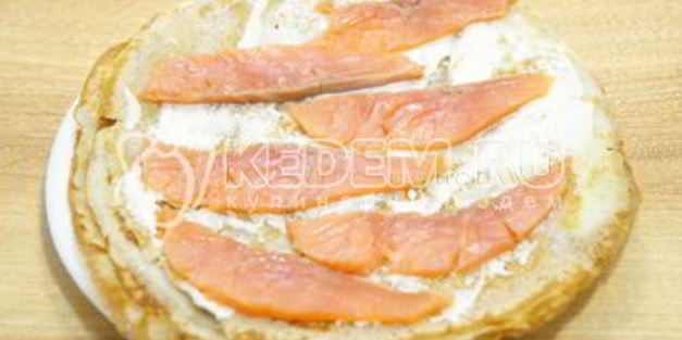 блины с семгой